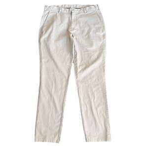 Peter Millar Mens 34x28 Pima Cotton Raleigh Washed Twill Chino Pant Stone Color